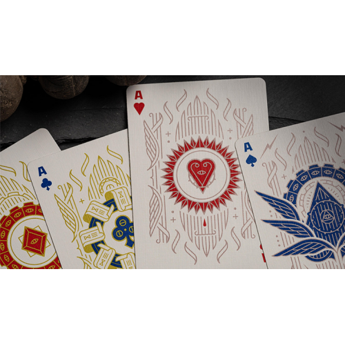 Игральные карты Celestial Valor Playing Cards by Giovanni Meroni(greenish yellow) под заказ из США