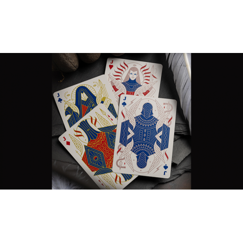 Игральные карты Celestial Valor Playing Cards by Giovanni Meroni(greenish yellow) под заказ из США