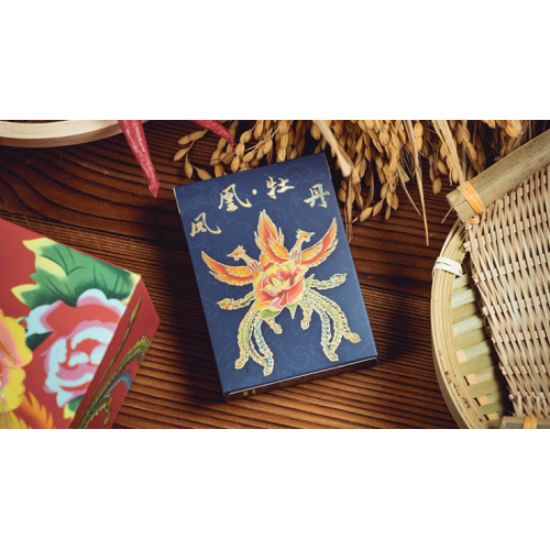 Игральные карты Phoenix and Peony (Blue) Playing Cards by Bacon Playing Card Company под заказ из США