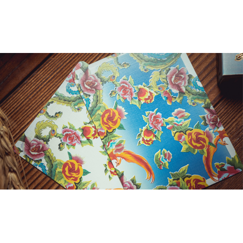 Игральные карты Phoenix and Peony (Blue) Playing Cards by Bacon Playing Card Company под заказ из США