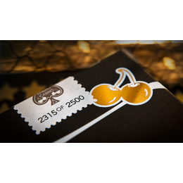 Игральные карты Limited Edition Cherry Casino (Monte Carlo Black and Gold) Numbered Seals Playing Cards by Pure Imagination Projects под заказ из США