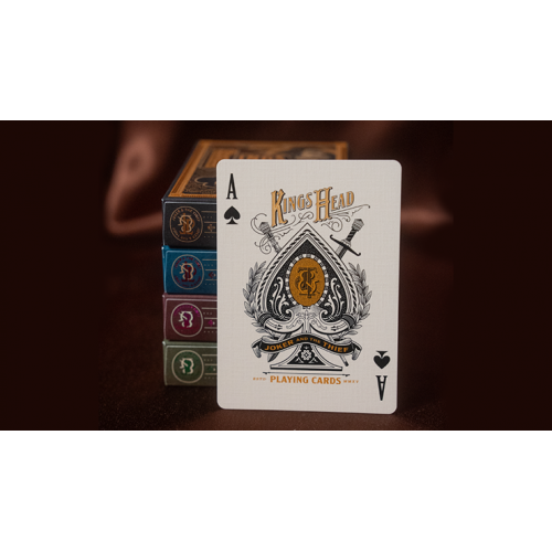 Игральные карты Kings Head (Green & Yellow) Playing Cards  by Joker and the Thief под заказ из США