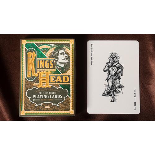 Игральные карты Kings Head (Green & Yellow) Playing Cards  by Joker and the Thief под заказ из США