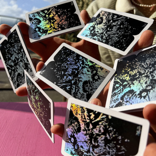 Sepal Silhouette- Holographic Playing Cards by Dealersgrip под заказ из США