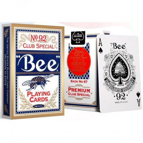 Игральные карты BEE №92 Standard Blue (Gold Box)