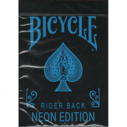 BICYCLE COOL BLUE NEON RIDER BACK PLAYING CARDS