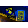 BICYCLE NEON RIDER BACK YELLOW STARBURST DECK PLAYING CARDS