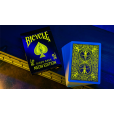 BICYCLE NEON RIDER BACK YELLOW STARBURST DECK PLAYING CARDS