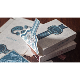 MARKED PAISLEY TON SUR TON POUDRE BLUE PLAYING CARDS